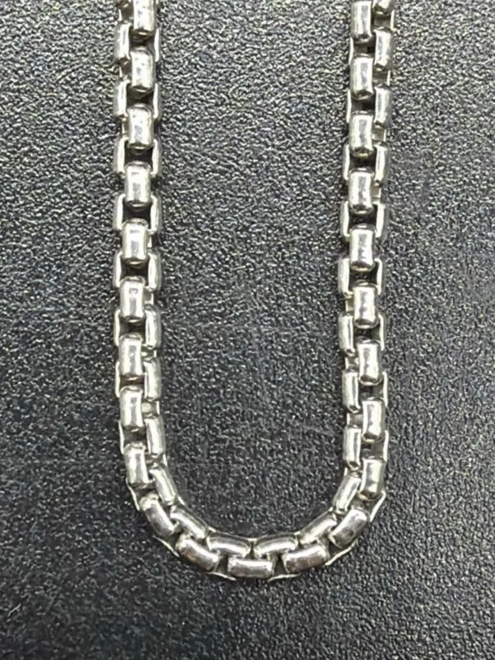 EFFY 925 Sterling Silver Box Link Chain Necklace 22” Italy Signed Tag